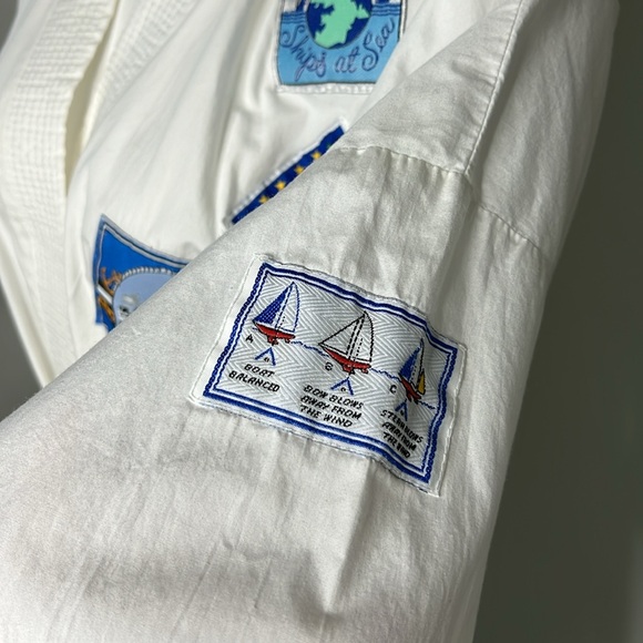 Vintage Neiman Marcus Polished Cotton Cruise Robe - Picture 5 of 10